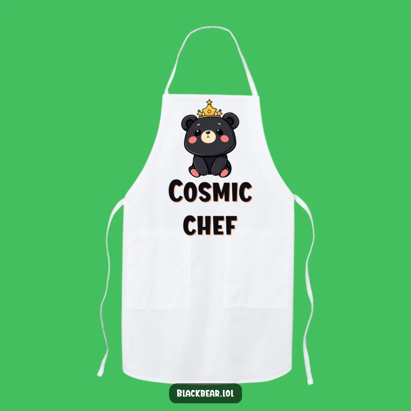 Cosmic Bear Moon Apron - Kitchen Magic, Unique Gift for Aspiring Chefs!