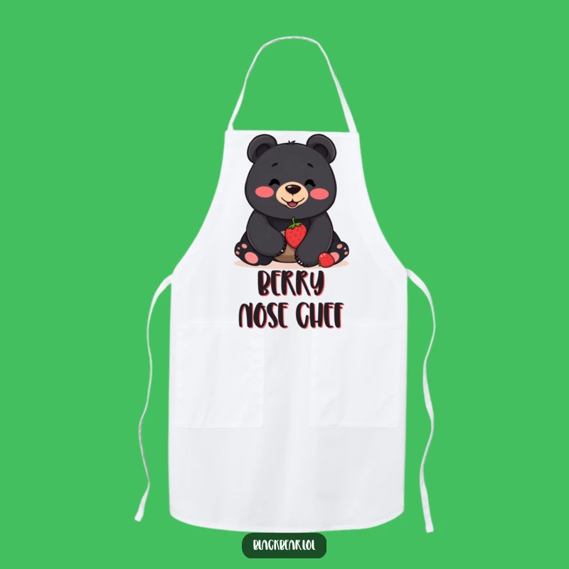 Funny Bear Berry Apron - Smiling Balance Kitchen Wear, Perfect Funny Gift