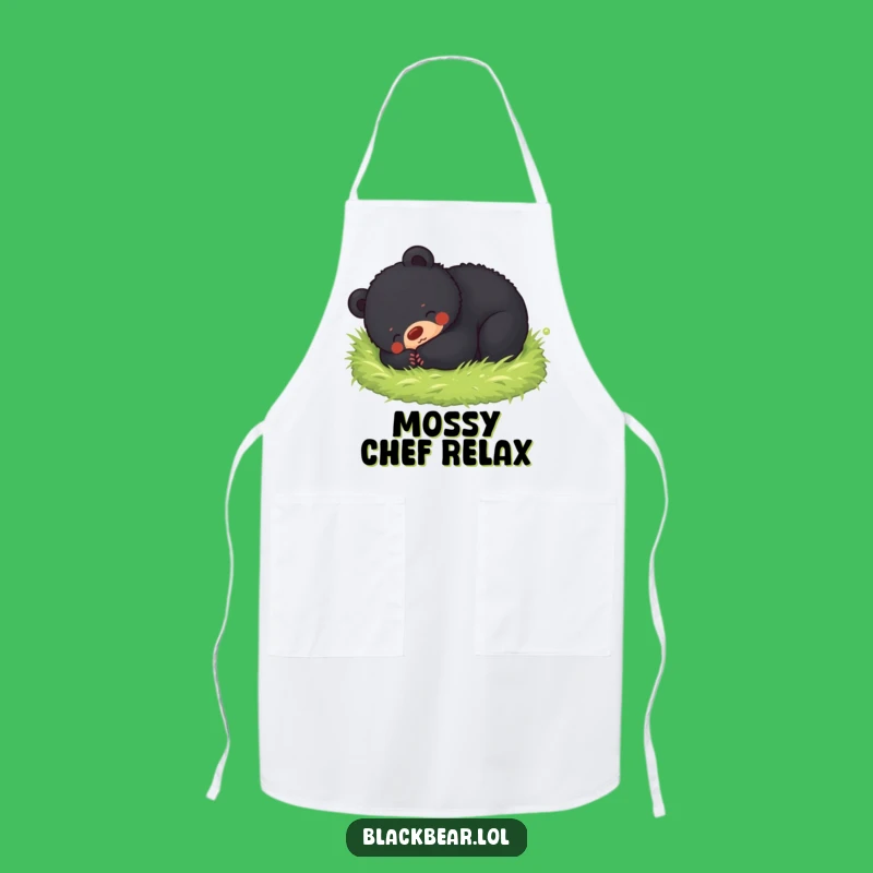 Funny Bear Cub Gardening Apron: Blissful Moments in the Garden, Ideal Chef Gift