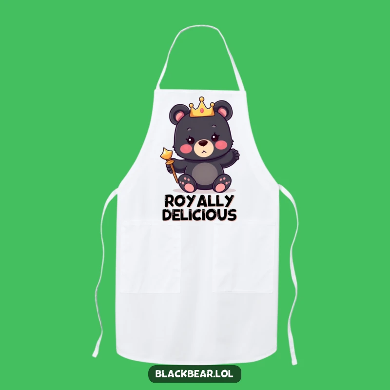 Funny Bear King Apron: Cook Like Royalty With Royal Cub Design, Hilarious Funny Gift!