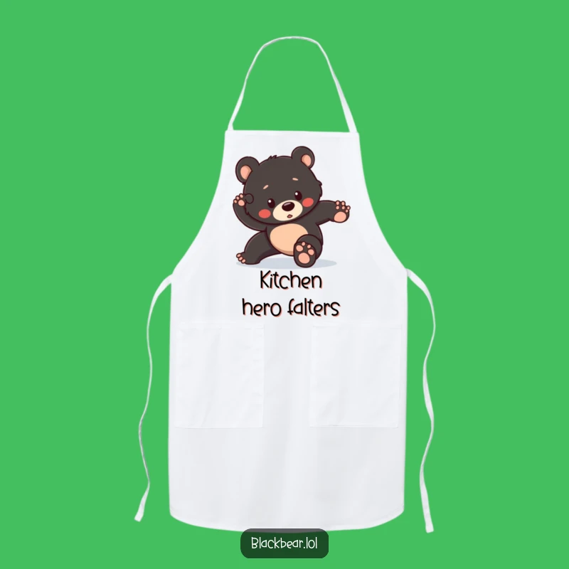 Funny Heroic Bear Cub Kitchen Apron: Cook with Brave Silliness, Ideal Chef Gift