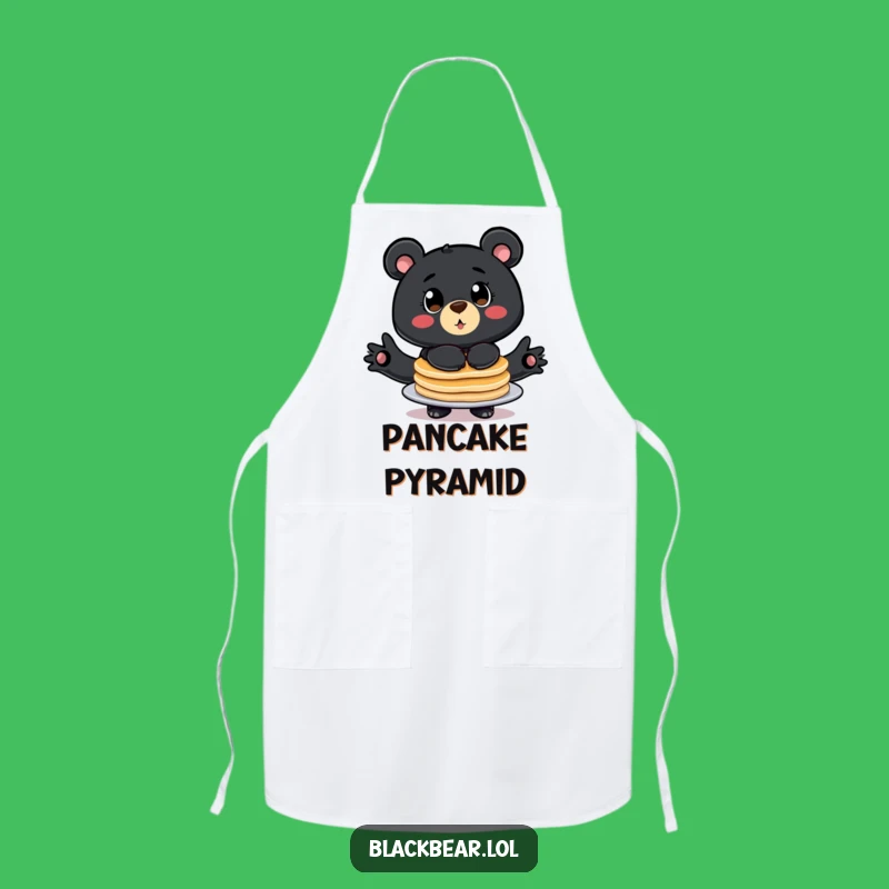 Funny Pancake Bear Apron: Cook With Big Eyed Character, Hilarious Funny Gift!
