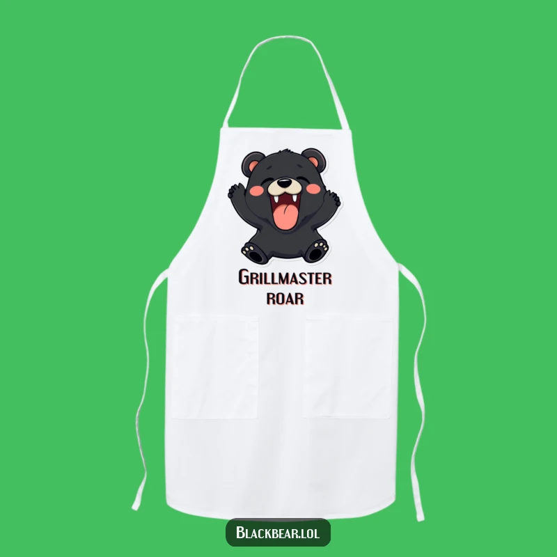 Funny Roaring Bear Apron: Cook Up Some Laughs in the Kitchen Gift