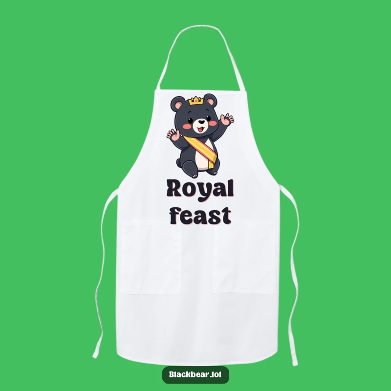 Funny Royal Bear Cub Apron: Cook Like a King (or Queen) Gift