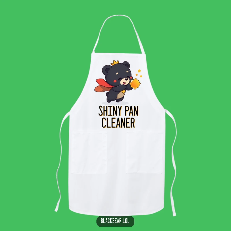 Funny Regal Bear Cub Apron - Shiny Hunter Chef Design, Perfect Gift