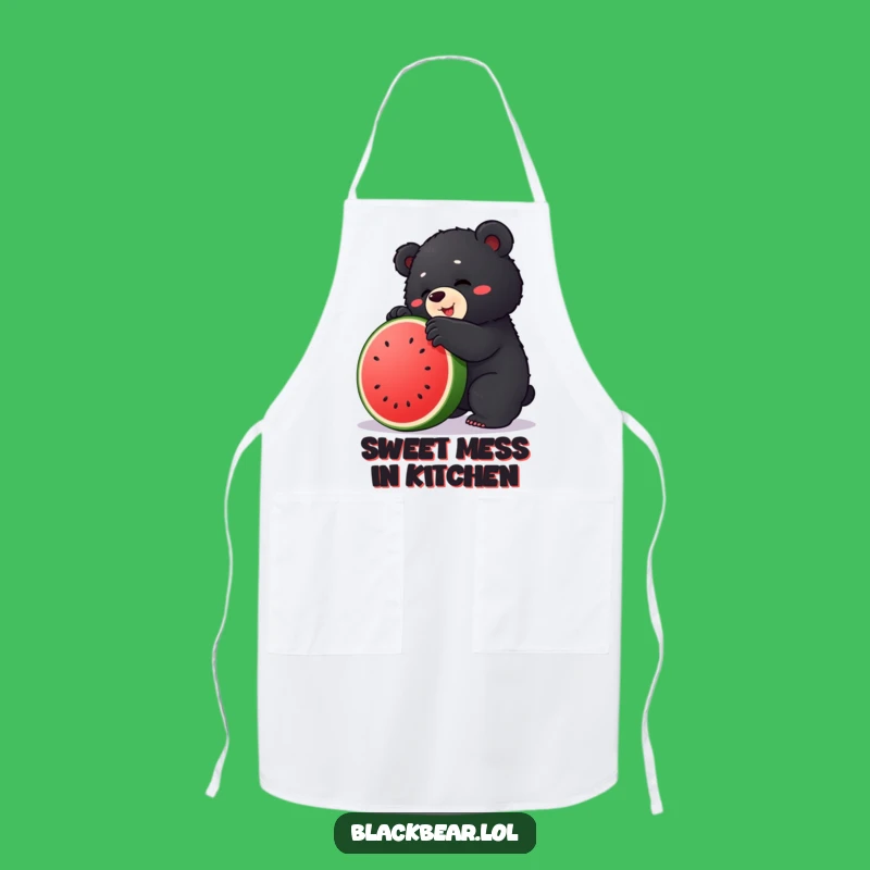 Funny Bear Cub Climber Apron: Cook Up Some Wild Fun