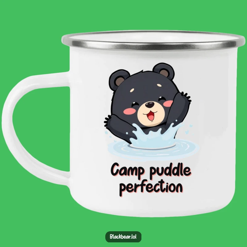 Funny Splashing Bear Camping Mug - Durable Cup for Outdoor Fun