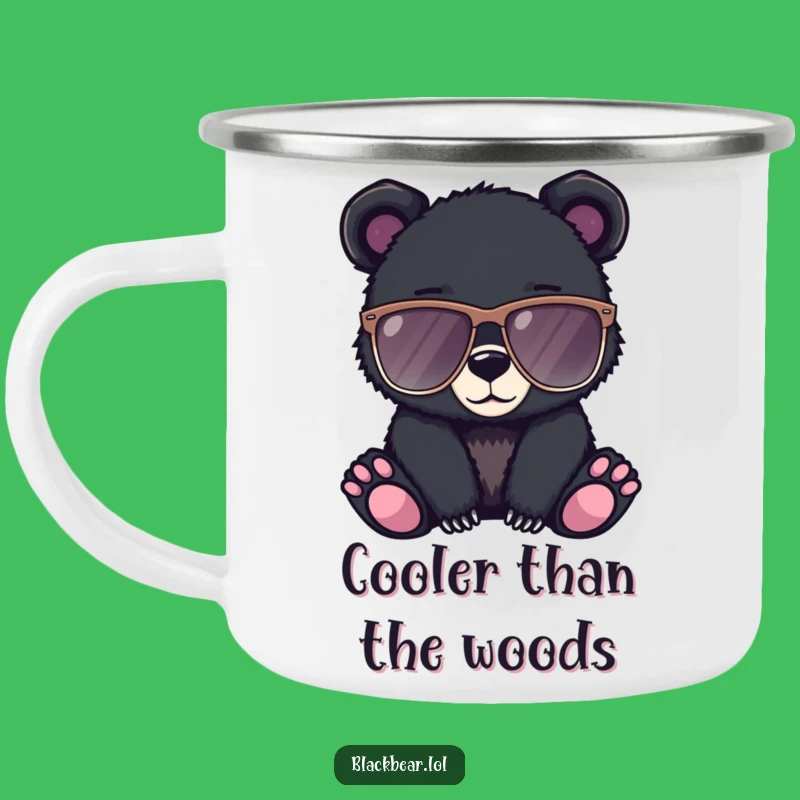 Funny Cool Bear Cub Camping Mug: Sip Your Adventure in Style