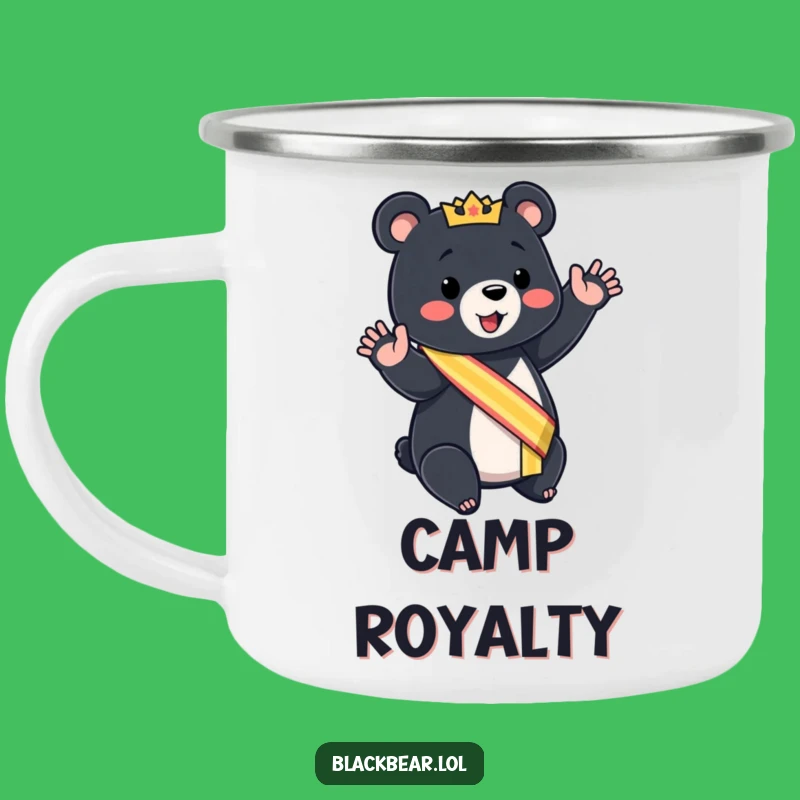 Funny Royal Bear Cub Camping Mug: Regal Brews for Outdoor Adventures Gift