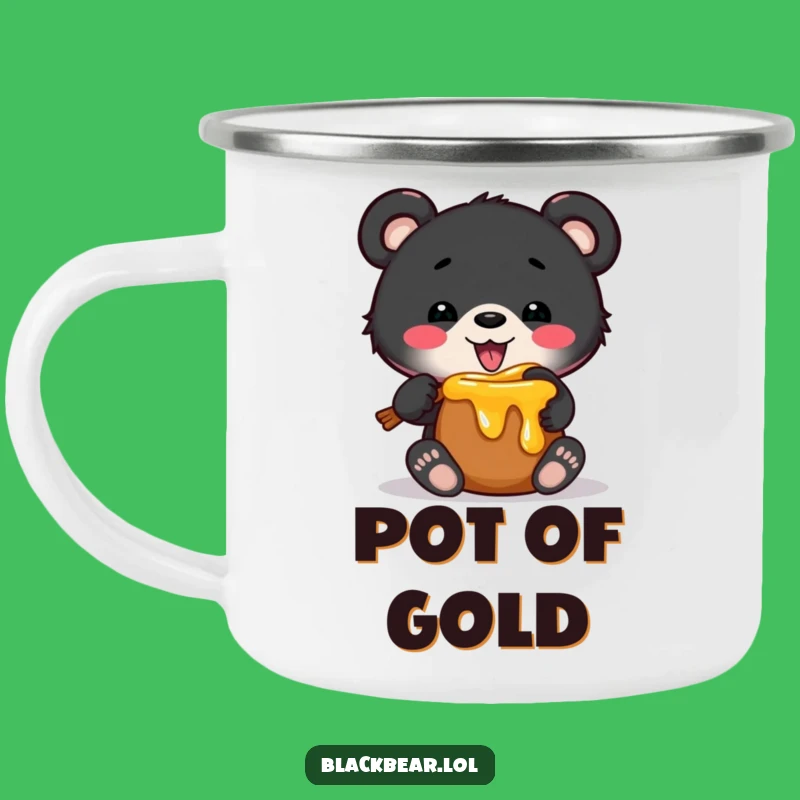 Funny Bear Cub Honey Pot Camping Mug - Outdoor Humor, Ideal Funny Gift for Campers!