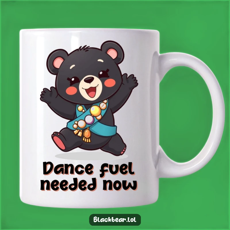 Funny Dancing Bear Cub Sash Mug - Silly Animal Celebration Gift