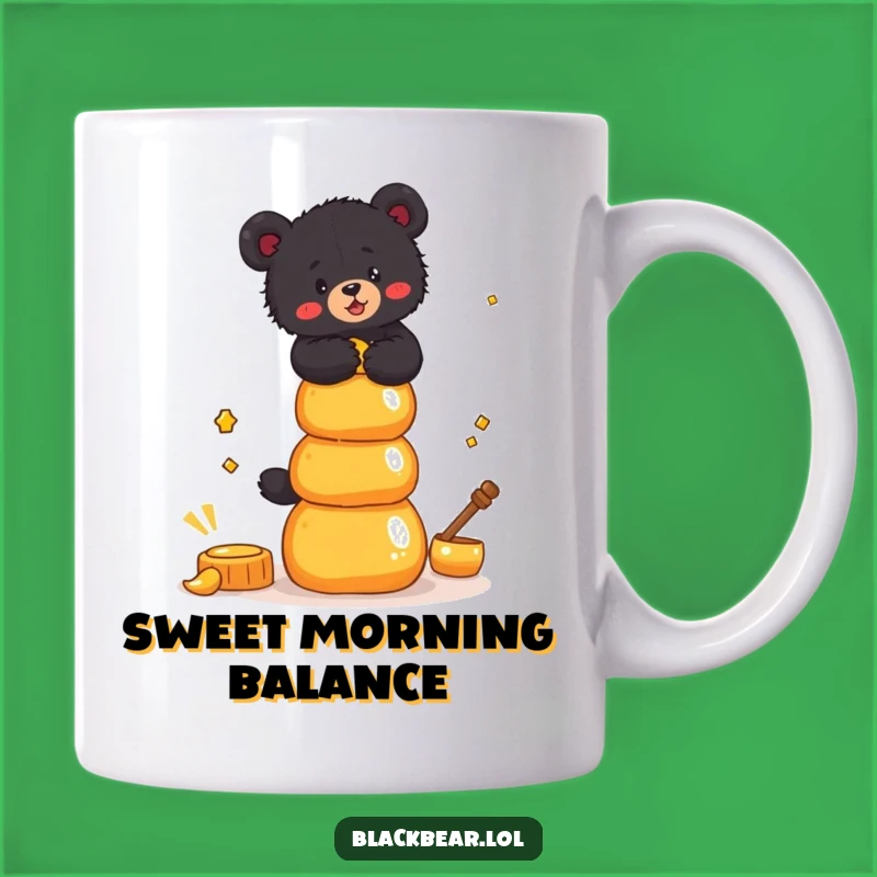 Funny Bear Cub Honey Pot Mug: Balancing Act, Hilarious Sweet Treat Gift