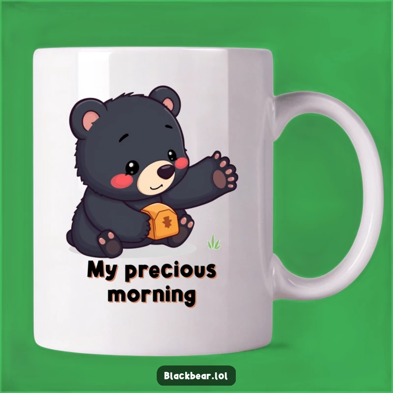 Funny Bear Cub Treasure Mug: Adorable Balance Act, Perfect Humorous Gift for Collectors