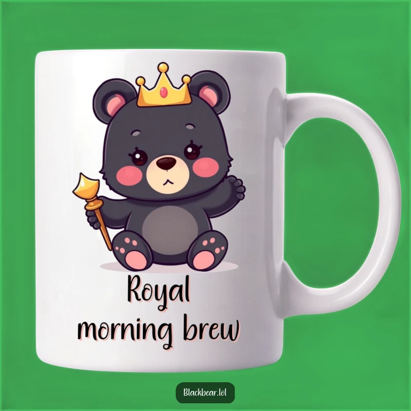 Funny Bear King Mug: Cute Cub Royal Character With Crown & Scepter, Perfect Funny Gift!