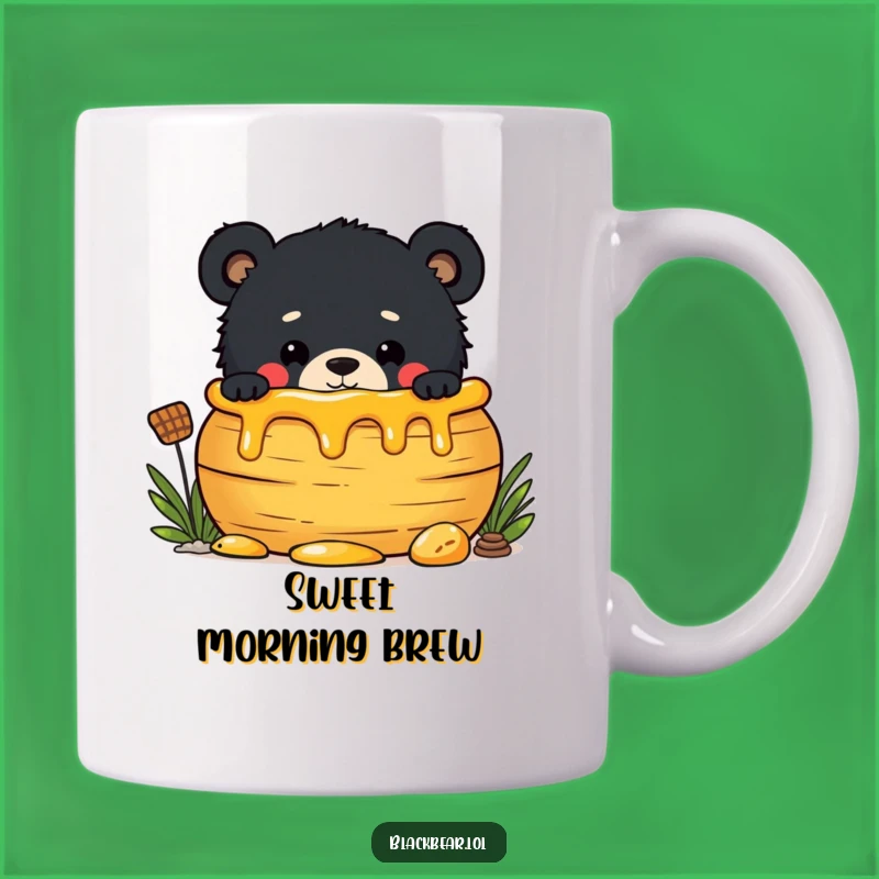 Funny Honey Pot Bear Cub Mug - Mischievous Cub Peek-a-Boo, Sweet Gift