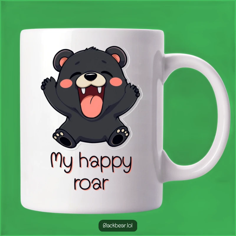 Funny Roaring Bear Mug: A Playful Black Bear Gift for Joyful Mornings