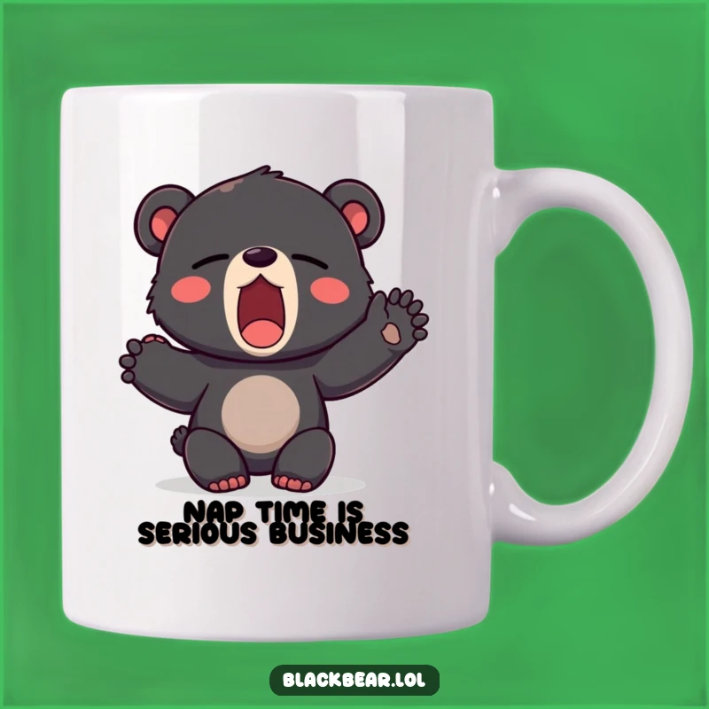 Funny Sleepy Bear Mug - Adorable Yawning Cub Gift for Cozy Mornings