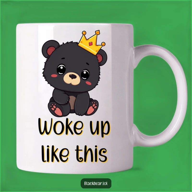 Funny Surprised Bear Cub Mug: Hilarious Royal Gift for Bear Lovers