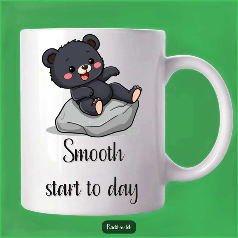 Funny Bear Cub Sliding Mug: Excitement Rush, Hilarious Adventure Gift