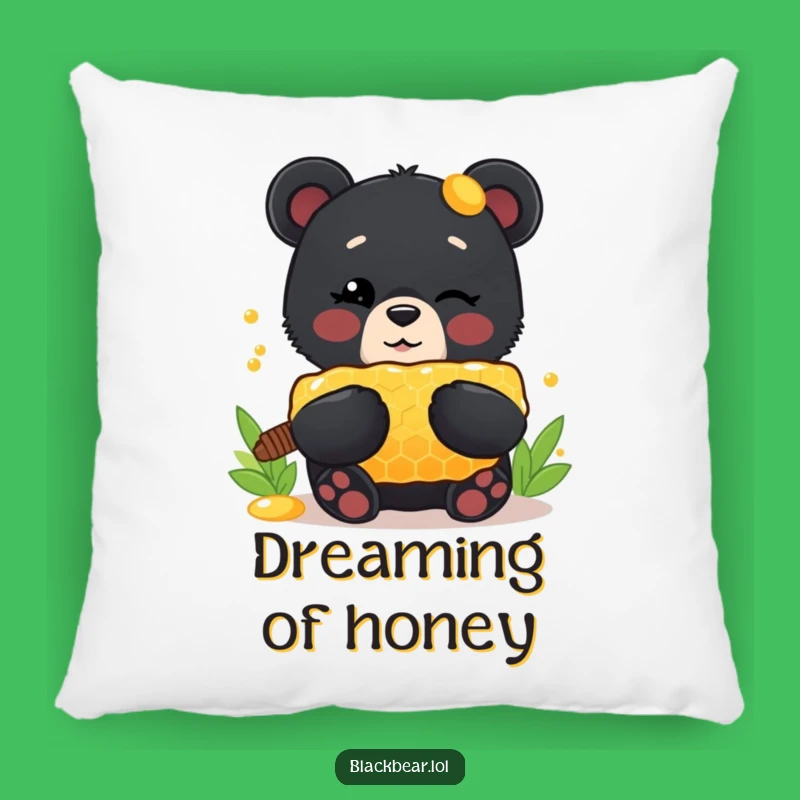 Funny Pillow: Bear Honey Cub, Cozy Comfort and Humorous Present!