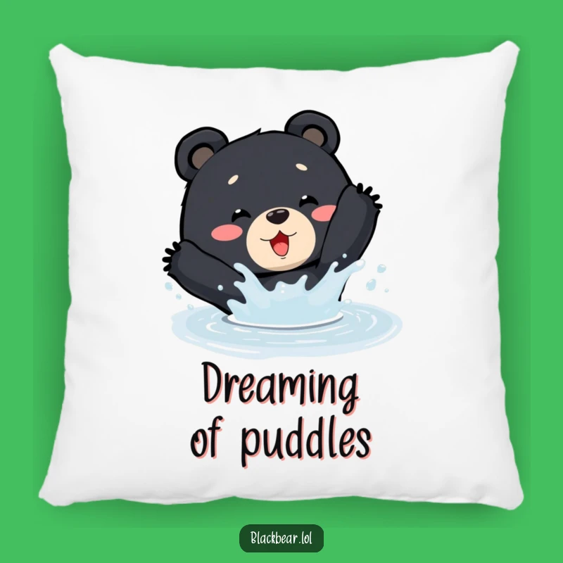 Funny Splashing Bear Pillow - Soft Cushion for Playful Comfort