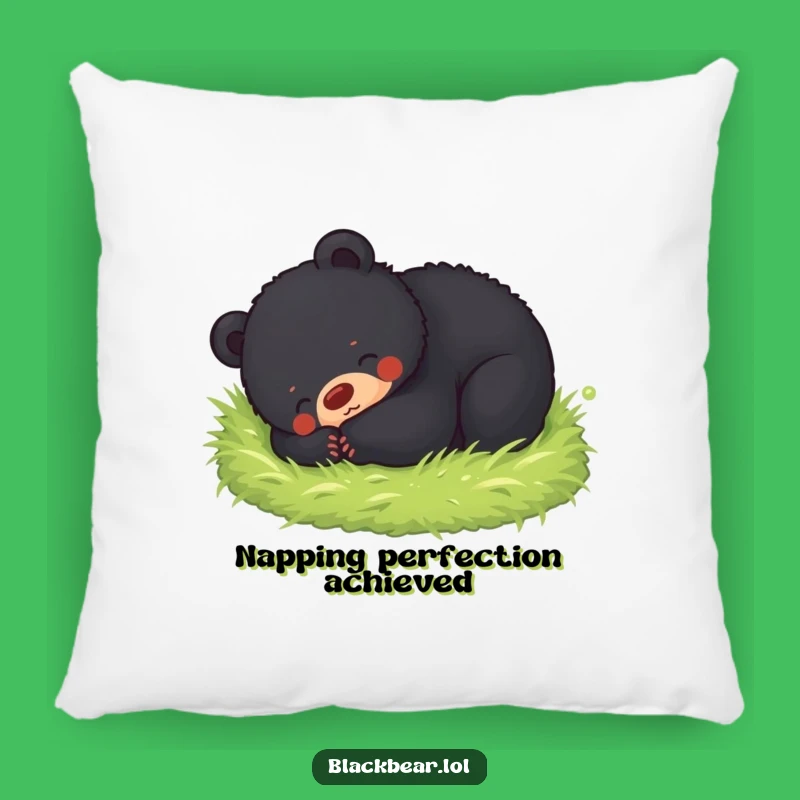 Funny Happy Bear Cub Pillow: Snuggle with Mossy Bliss, Perfect Cozy Comfort Gift