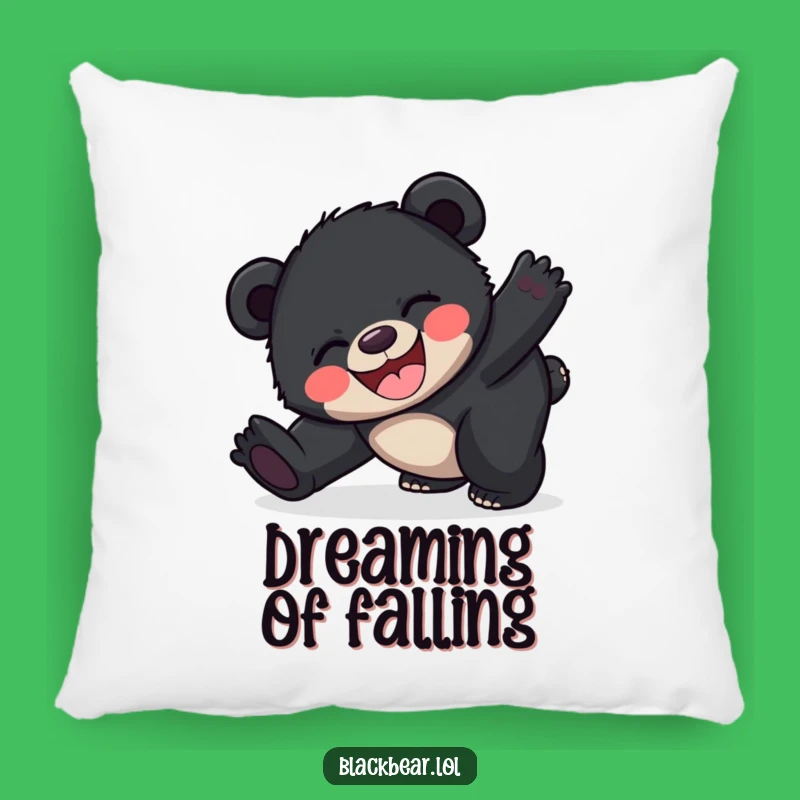 Funny Happy Bear Cub Tripping Pillow: Cozy Comfort and Giggles