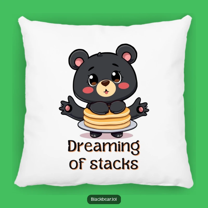 Funny Pancake Bear Pillow: Cozy Big Eyed Character Comfort, Adorable Funny Gift!