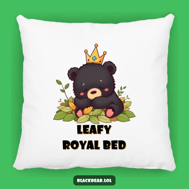 Funny Bear Cub Crown Nap Pillow - Comfy & Peaceful Decor
