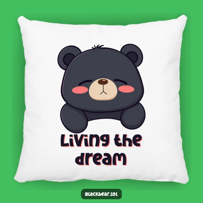 Funny Lounging Bear Pillow: Contented Sigh for Cozy, Relaxed Comfort Gift