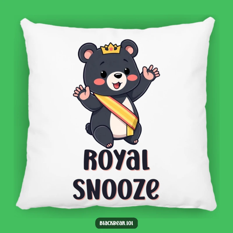 Funny Royal Bear Cub Pillow: Majestic Comfort for Your Cozy Space Gift