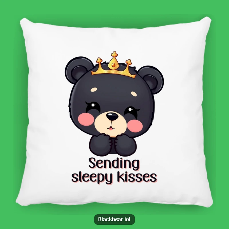 Funny Bear Cub Kiss Pillow: Cozy Up with Adorable Affection