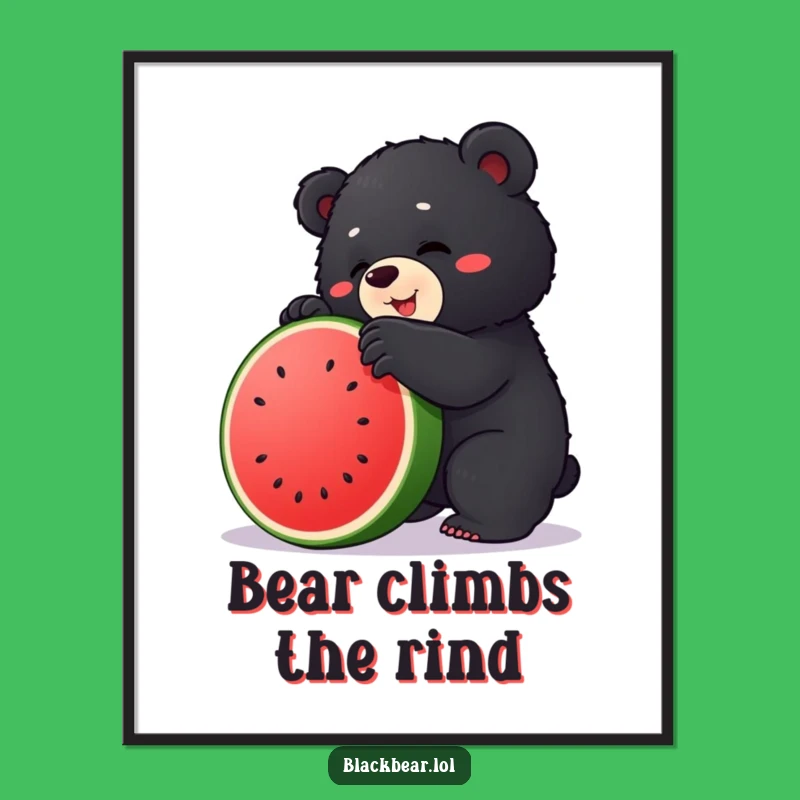 Funny Bear Cub Climber Digital Art: Instant Adorable Decor
