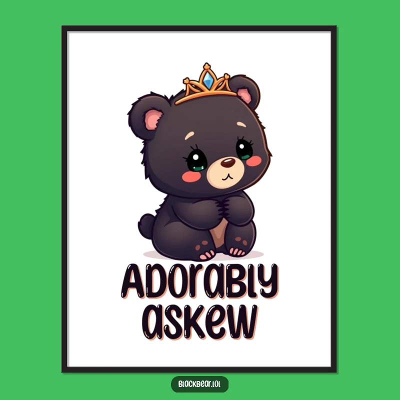 Funny Confused Cub Digital Art: Printable Whimsical Wall Decor Gift