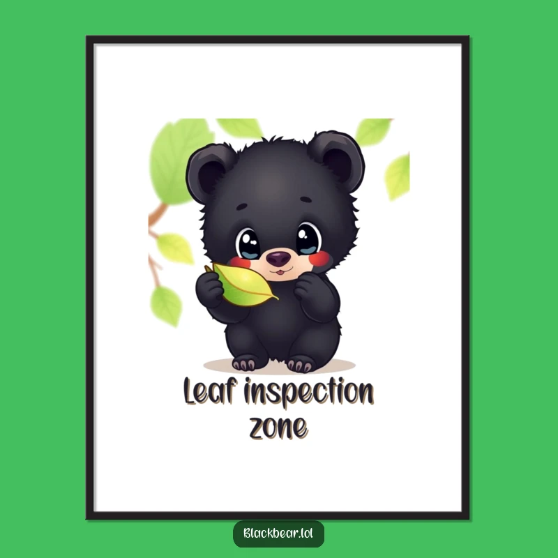 Funny Curious Bear Cub Digital Art: High-Res Nature Explorer Print, Instant Humorous Decor
