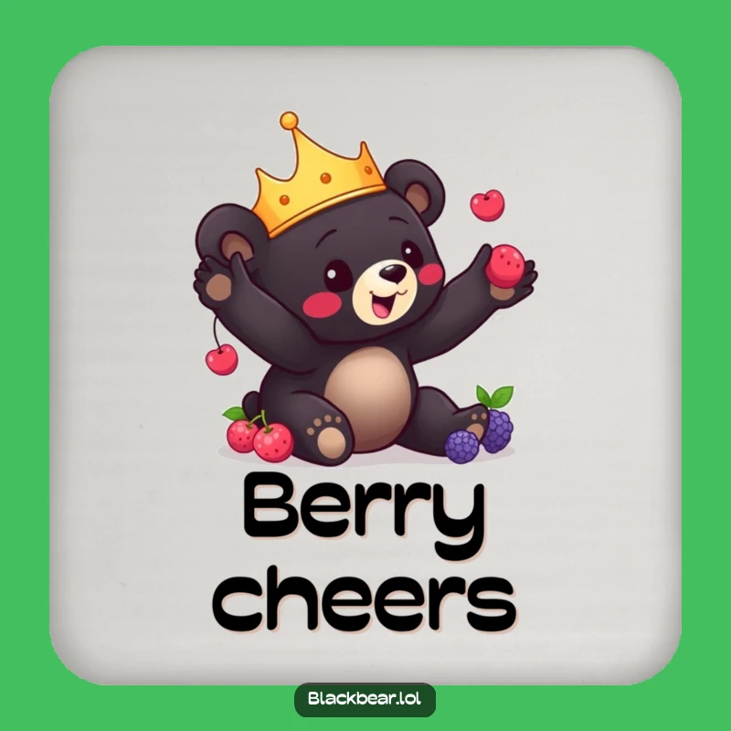 Funny Bear Cub Coaster Set: Protect Surfaces with Juggling Charm!