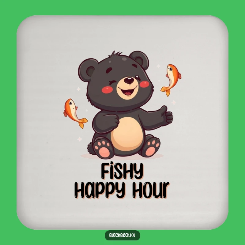 Funny Juggling Bear Coasters: Protect Surfaces with Bewildered Humor