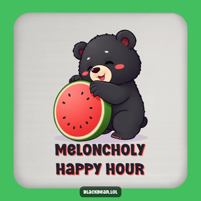 Funny Bear Cub Climber Drink Coaster: Protect Surfaces with Cute Charm