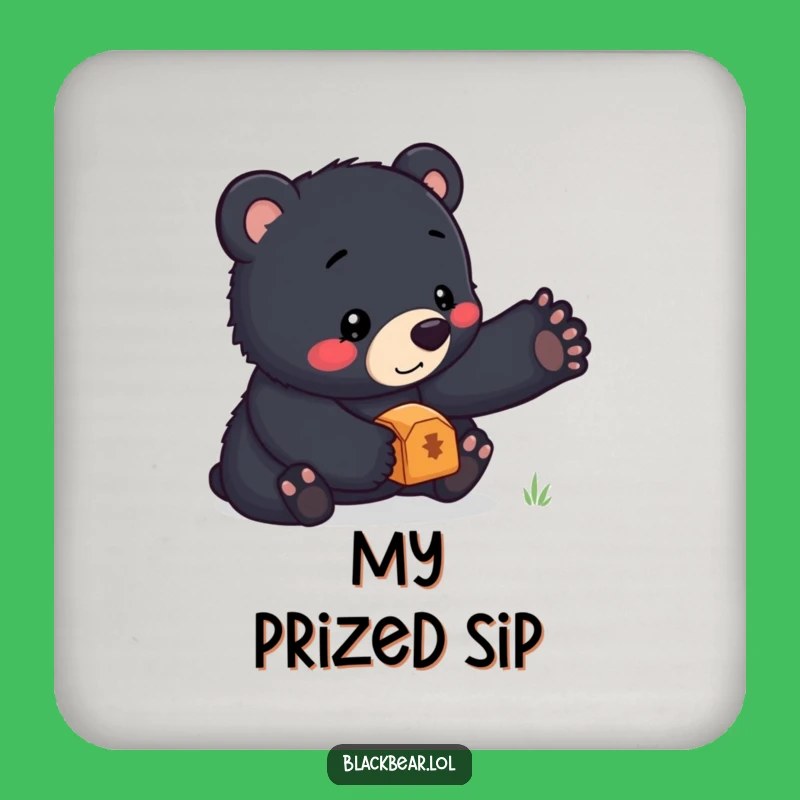 Funny Bear Cub Treasure Coaster: Protect Surfaces with Adorable Balance, Great Humorous Gift