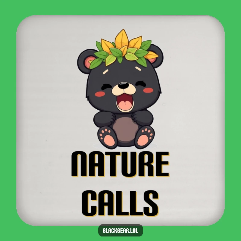 Playful Bear Cub Roar Coaster - Protect Surfaces, Adorable Funny Gift for Home!