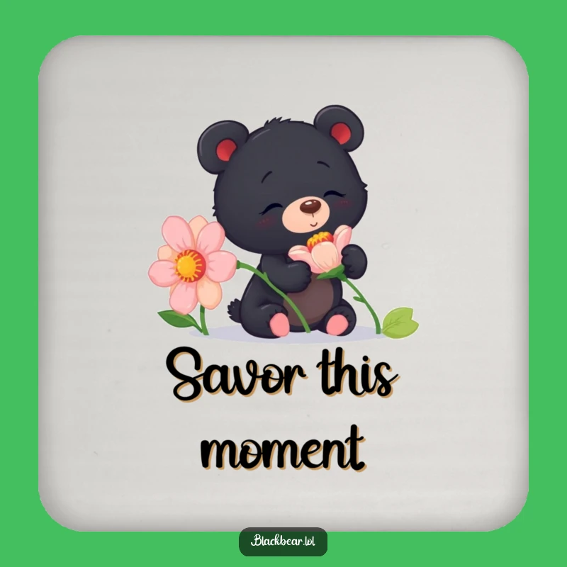 Funny Bear Cub Flower Coaster: Protect Surfaces with Floral Fun