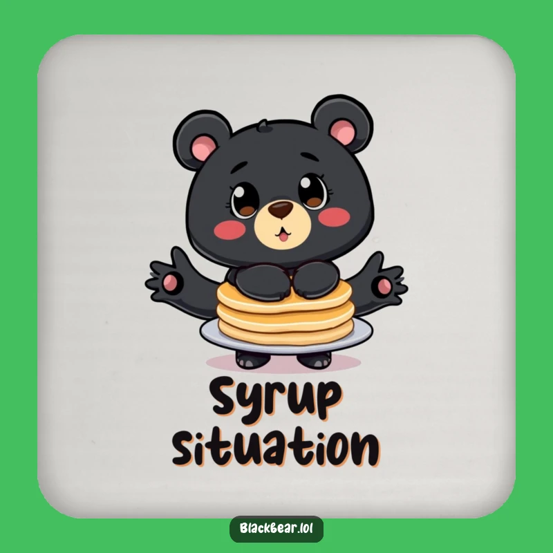 Funny Pancake Bear Coasters: Protect Surfaces With Big Eyed Design, Cute Funny Gift!