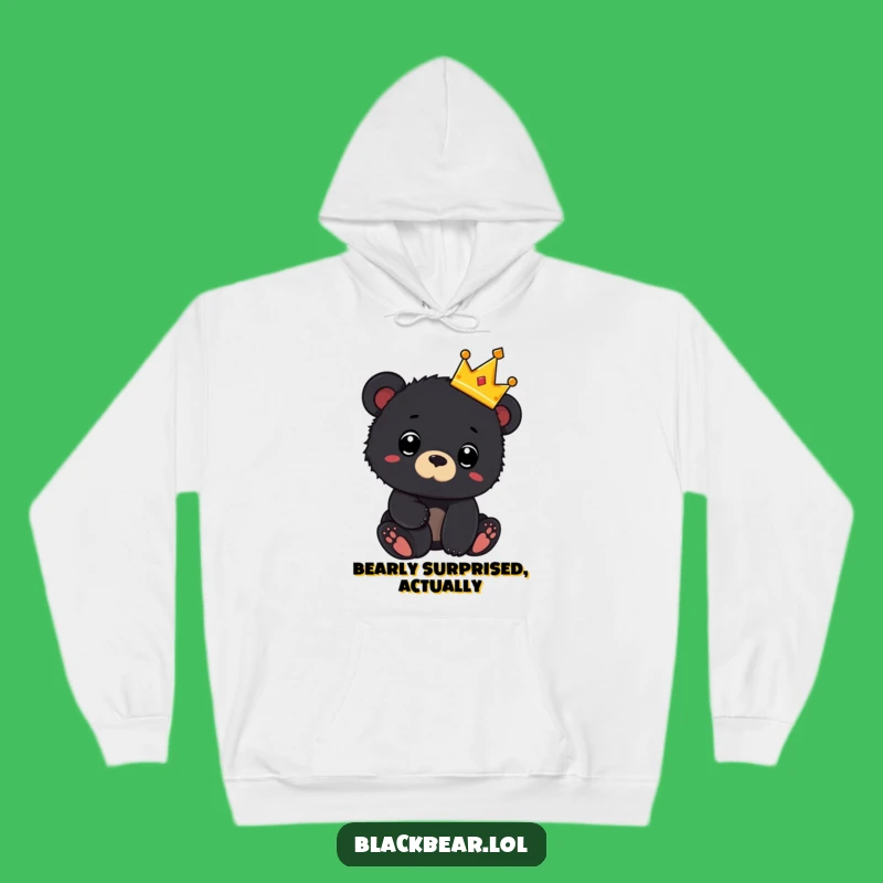Cozy Funny Bear Cub Hoodie: Stay Warm with Royal, Hilarious Style