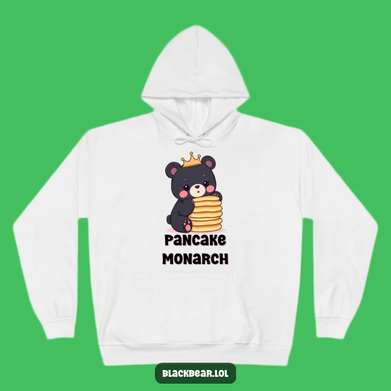 Cozy Funny Bear Cub Crown Pancake Hoodie - Warm & Whimsical Gift