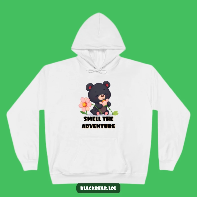 Cozy Funny Bear Cub Flower Hoodie: Warmth and Whimsy Guaranteed