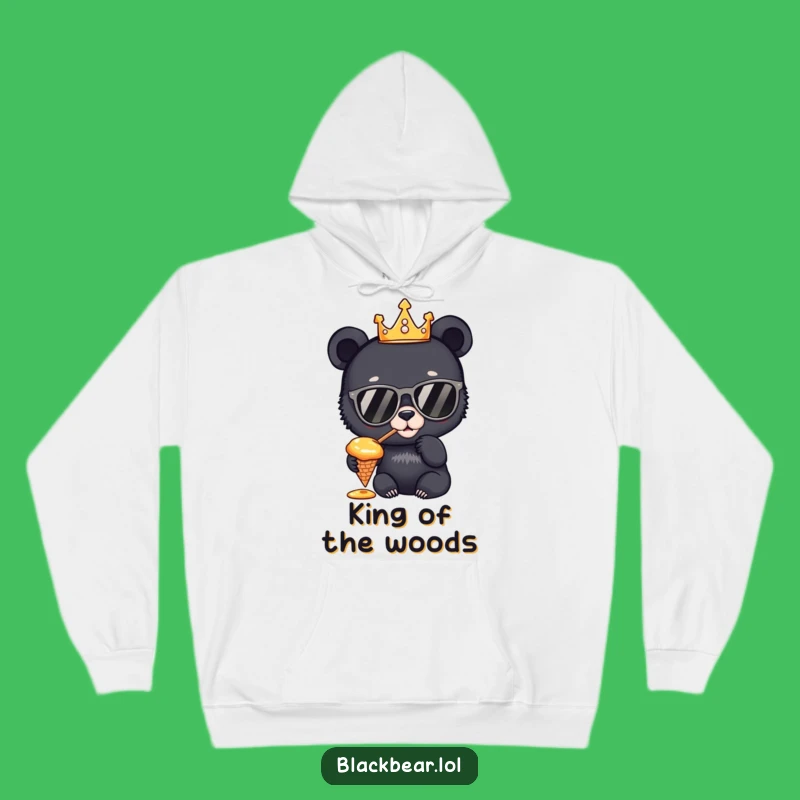 Cozy Funny Bear King Hoodie: Stay Warm and Regal This Season