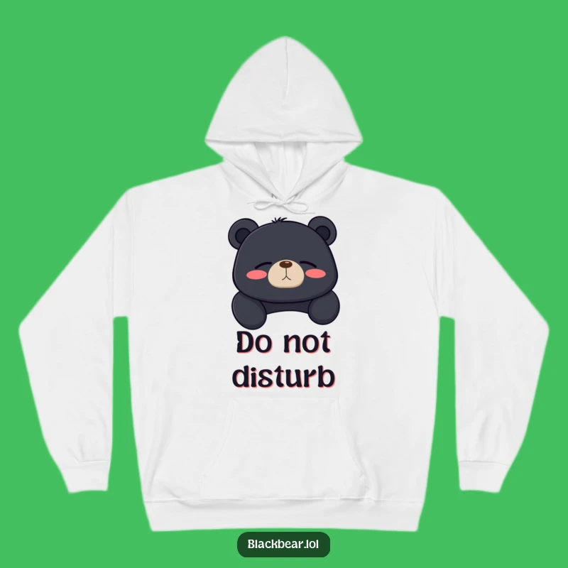 Cozy Funny Lounging Bear Hoodie: Contented Sigh, Perfect Warm and Relaxing Gift