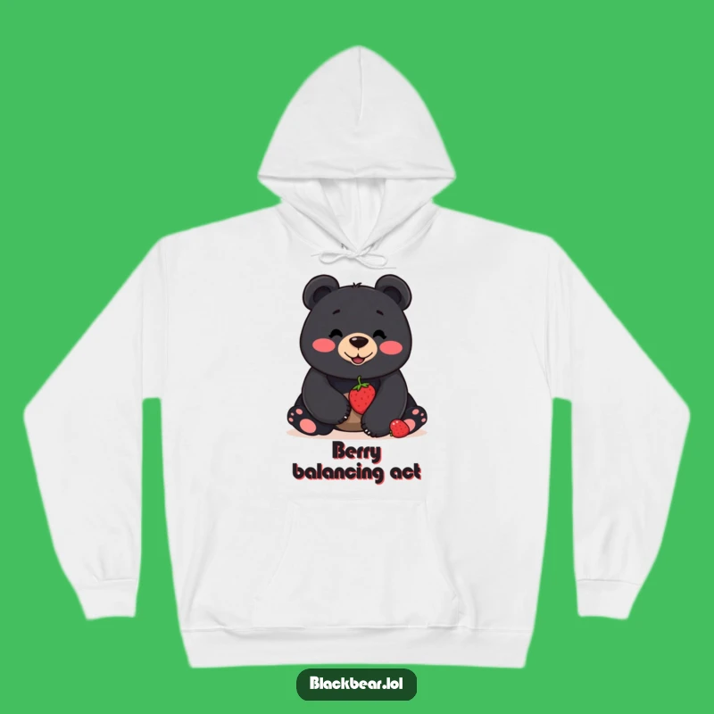 Funny Bear Berry Hoodie - Smiling Balance Sweatshirt, Perfect Funny Gift