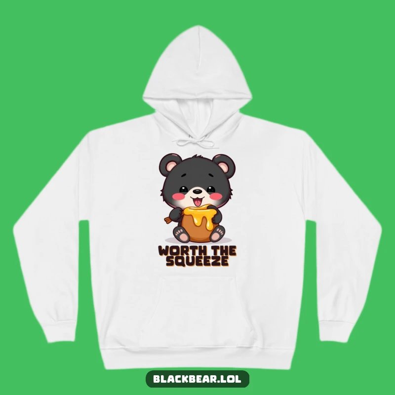 Funny Bear Cub Honey Pot Hoodie - Cozy Animal Sweatshirt, Excellent Funny Gift Idea!