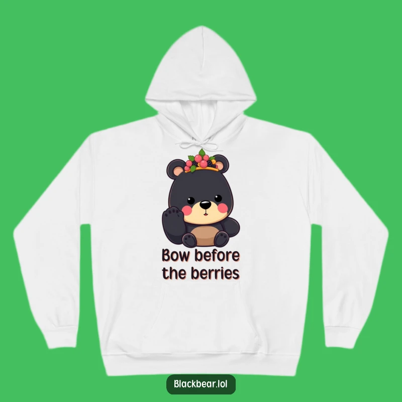 Funny Bear King Hoodie: Cozy Berry Crown Paw Offer, Warm Humorous Gift